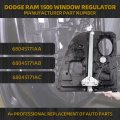 Dasbecan Rear Left Power Window Regulator With Motor Assembly For 2009-2020 Dodge Ram 1500 Pickup Driver Side Door Replaces