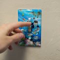 Underwater Ocean Selfie Orca Shark Dolphin Sea Turtle Coral Plastic Wall Decor Toggle Light Switch Plate Cover 