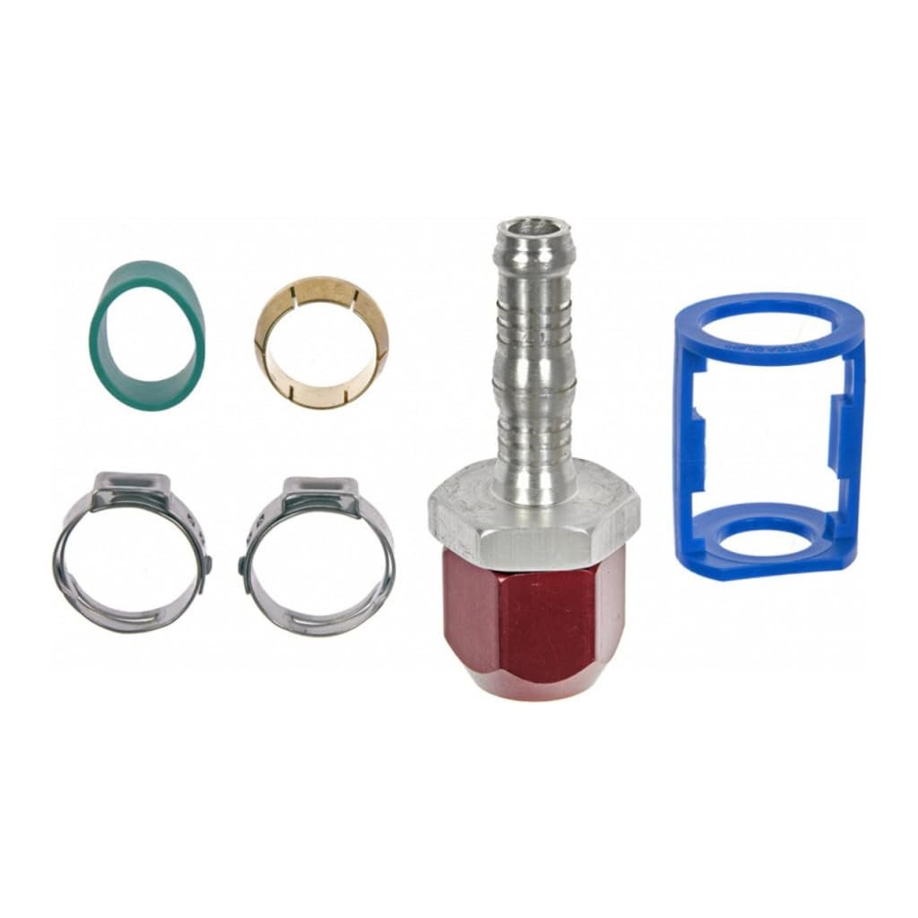 Aluminum Line Splice Straight Fitting For Ac Liquid Repair Compression To Hose Barb Connection Alx-pau-rb-800-676-cl360a50