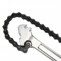 Uxcell 15-inch Carbon Steel Crescent Chain Wrench Pipe Fitting Tool