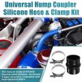 Uxcell Universal 76mm 3 Id Straight Hump Coupler Silicone Hose 102mm Long Intercooler Tube Piping With T Bolt Clamp Black