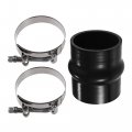 Uxcell Universal 76mm 3 Id Straight Hump Coupler Silicone Hose 102mm Long Intercooler Tube Piping With T Bolt Clamp Black 