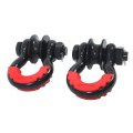 Black 1 Pair 3 4 D Ring Shackle Snatch Block 22000 Pounds Break Strength With Towing Pulley 