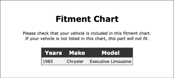 Flasher Connector For Chrysler Executive Limousine 1985 Pc-917585