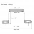 U Shaped Connector Bracket 45mm X 304 Stainless Steel Bar Security Holder Brackets For Door Window Shed Closed Strut Channel