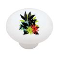 Abstract Tropics Decorative High Gloss Ceramic Drawer Knob 
