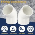 4pcs 1 5 45 Degree Elbow Pipe Fittings Furniture Construction Grade 2-way Pvc Corner Adapter For Diy Garden Shelf Connection