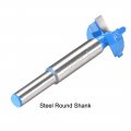 Uxcell Forstner Wood Boring Drill Bit 26mm Dia Hole Saw Carbide Alloy Tip Steel Round Shank Cutting For Woodworking Blue 2pcs