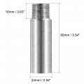 Uxcell Shower Head Extension Arm Stainless Steel 1 2pt Male To Female Thread 90mm Length Cast Pipe Fitting Coupler