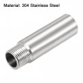 Uxcell Shower Head Extension Arm Stainless Steel 1 2pt Male To Female Thread 90mm Length Cast Pipe Fitting Coupler