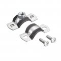 Uxcell 20mm Rigid Pipe Strap Clamps Carbon Steel Bracket Tube Clip M8 Nut Size For Water 12 Pcs