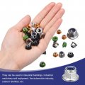 Uxcell M6x1mm Flange Nylon Insert Lock Nuts 25pcs 304 Stainless Steel Metric Hex Self Locking For Industrial Construction