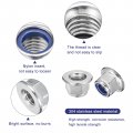 Uxcell M6x1mm Flange Nylon Insert Lock Nuts 25pcs 304 Stainless Steel Metric Hex Self Locking For Industrial Construction