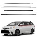 Window Weatherstrip Seal Rubber Moulding Trim For Toyota Sienna 2011 2020 Replaces 6821008020 6818008020 6823008020 6816008020 
