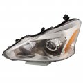 Headlightsdepot Chrome Housing Halogen Headlight For Nissan Altima 2013-2015 4 Door Sedan Includes Left Driver Side Headlamp 