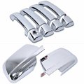 Chrome Door Handle Cover 4d No Passenger Keyhole Full Mirror Not Fit On Towing Combo Kit Compatible With 2008-2015 Sequoia