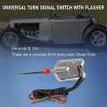 Chrome 12v Universal Street Hot Rod Turn Signal Switch With Flasher Replacement For Ford Gm