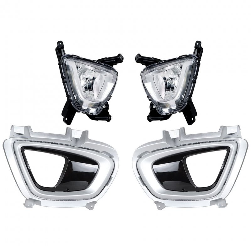 2-pack Fog Lights With Bezel Set Left And Right Side Replacement For 2016 2017 2018 Kia Sorento 86526-c6020 92201-c6000