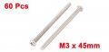 Uxcell M3 X 45mm 304 Stainless Steel Phillips Pan Head Screws Bolt 60pcs