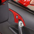 Qiosreui Car Central Door Lock Switch Frame Car Children Safety Button Trim Coverfor Chevrolet Corvette C6 2005-2013