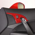 Qiosreui Car Central Door Lock Switch Frame Car Children Safety Button Trim Coverfor Chevrolet Corvette C6 2005-2013