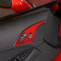 Qiosreui Car Central Door Lock Switch Frame Car Children Safety Button Trim Coverfor Chevrolet Corvette C6 2005-2013
