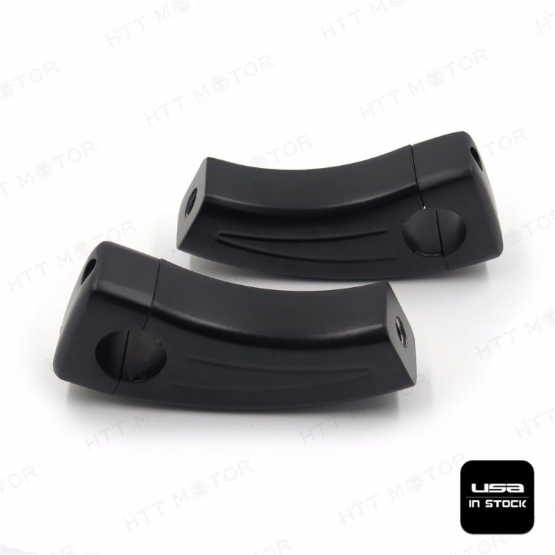 Black Handlebar Risers For Boulevard Intruder Volusia V Star Vmax 1 In Billet Aluminum Motorcycle Riser Pair