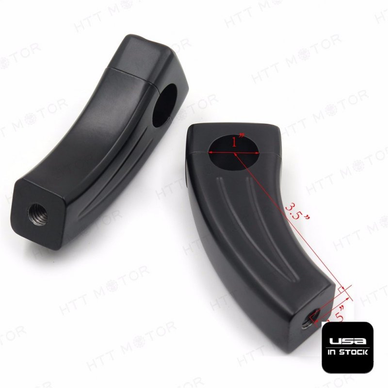 Black Handlebar Risers For Boulevard Intruder Volusia V Star Vmax 1 In Billet Aluminum Motorcycle Riser Pair
