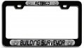 Retired Building Surveyor Career 3d Metal License Plate Frame Universal Fit For Auto Suv And Truck Tag Holder 12 In X 6 Heavy 