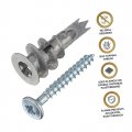 Partykindom 200pcs Screw Self Tapping Anchors Stainless Steel Bolts Zinc Drilling Drywall Metal