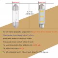 Wiseshine Festoon Led Bulb 43mm 44mm 578s Warm White 3000k 211-2 212-2 Bulb Dc 12v For Camper Rv Automotive Interior Dome