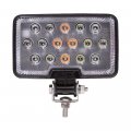 Rectangular Led Work Light 2100 Lm And Amber Class 1 Warning Mwl-42wycl-dc Dual Voltage 12 24vdc 28 Flash Patterns Black