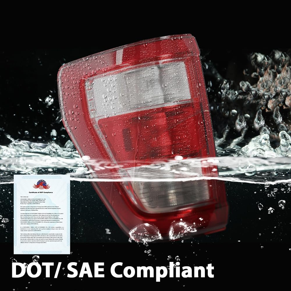 Tail Light Brake Lamp Left Driver Side For Ford F150 Xl 2021 2022 2023 Fits Factory Incandescent And Without Blind Spot Models