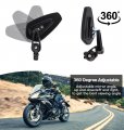 Motorcycle Bar End Mirrors Compatible With Honda Grom Msx125 Kawasaki Z650 Z125 Z900 Z750 Sv650 Yamaha Mt-07 Mt-03 Mt-09 Mt-10