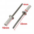 Uxcell 4mmx16mm Aluminum Countersunk Head Closed End Blind Rivets Fastener 100pcs