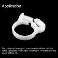 Uxcell Double Gripping Nylon Hose Clamps 8pcs 21 5-23 5mm Adjustable Snap Grip Plastic Clamp For Fuel Line Hoses Plumbing