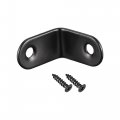 Corner Brace Angle Bracket Fastener Stainless Steel L Shape 30mmx30mmx16mm Black With Screws 6 Pcs 