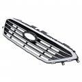 Hecasa Front Upper Grille Compatible With 2015-2017 Hyundai Sonata 86350c2000 Hy1200188 Bumper Grill Chrome Black Silvery