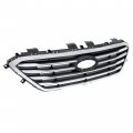 Hecasa Front Upper Grille Compatible With 2015-2017 Hyundai Sonata 86350c2000 Hy1200188 Bumper Grill Chrome Black Silvery