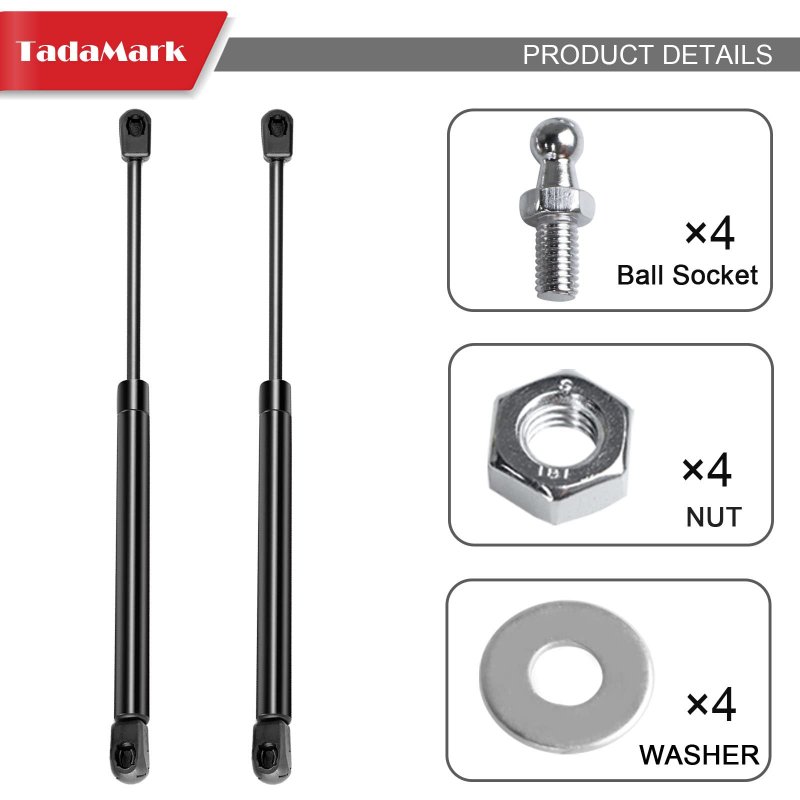 2 Pcs 17 Inch 35lbs 156n Gas Strut Spring Shock For Truck Cap Camper Shell Pickup Cab Canopy Door Topper Rear Window C16-02648