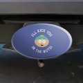 South Park Cartman Kick You In The Nuts Oval Tow Trailer Hitch Cover Plug Insert