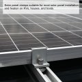 8pcs Solar End Clamp 45mm Aluminum Adjustable Panel Mounting Bracket Z Clamps For Pv System Silver