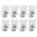 8pcs Solar End Clamp 45mm Aluminum Adjustable Panel Mounting Bracket Z Clamps For Pv System Silver 