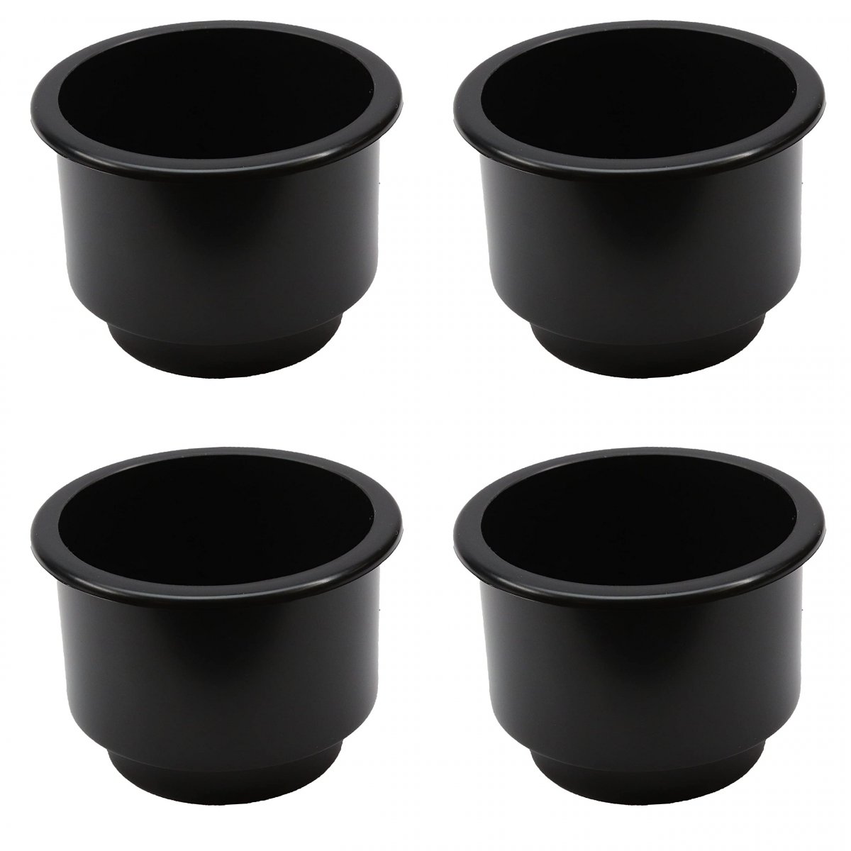 Red Hou Auto 4 Cup Holders Jumbo Plastic Pocket Recessed Insert Universal For Boat Rv Car Truck Marine Pontoon Motorhome Camper