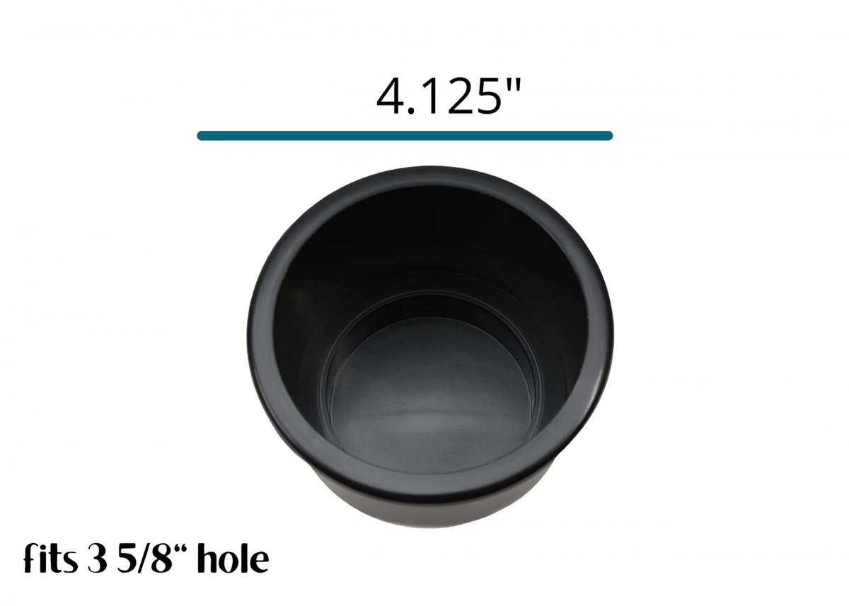 Red Hou Auto 4 Cup Holders Jumbo Plastic Pocket Recessed Insert Universal For Boat Rv Car Truck Marine Pontoon Motorhome Camper