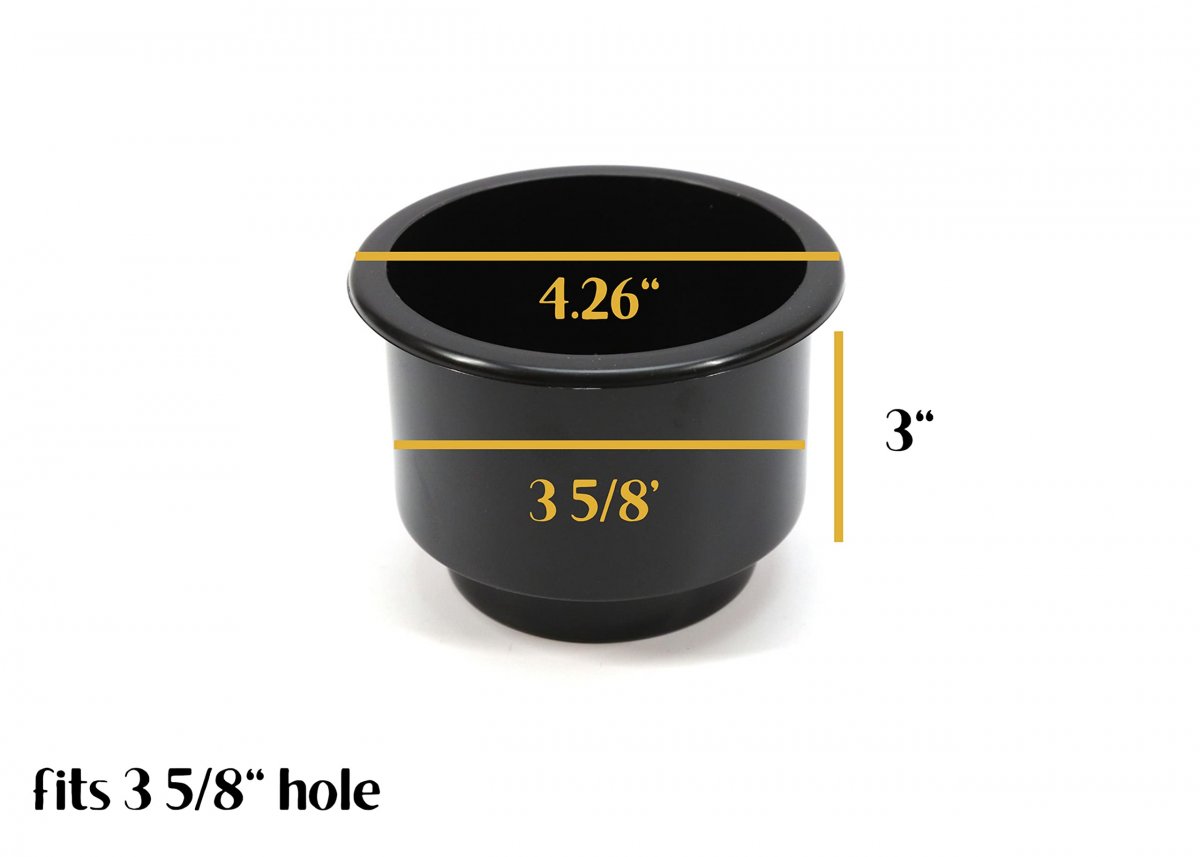 Red Hou Auto 4 Cup Holders Jumbo Plastic Pocket Recessed Insert Universal For Boat Rv Car Truck Marine Pontoon Motorhome Camper