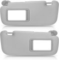 Sun Visor Set Left And Right Driver Passenger Side For 2009 2010 2011 2012 2013 Corolla Gray With Cosmetic Mirror 