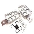 Tc-motor Silver Aluminium Footpegs Pegs Footrest Foot Rest For Pit Dirt Motor Bike Motorcycle Pw50 Pw80 Tw200 Xr50r Crf50 Crf70 