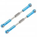 Rc Front Rear Steering Linkage Servo Link Pull Rod Turnbuckle 95mm 2pcs Blue 