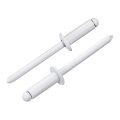 50pcs 3 16 X1 2 Aluminum Blind Rivets Grip And Steel Mandrel Dome Head Long Split For Metal Furniture Automotive White 